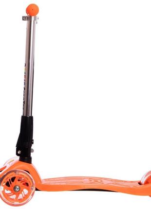 Самокат триколісний micro maxi помаранчевий/дитячий самокат/самокат на трьох колесах2 фото