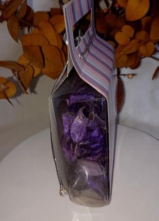 Саше ароматическое из фиолетовых сухих лепестков в подарочной коробке+подарок2 фото