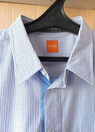 Boss orangeлюкс красивая качественная рубашка в полоску брендовая рубашка мужская