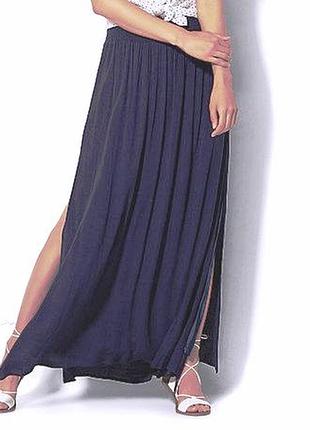 ❤ трендова нова легка шовкова максі спідниця