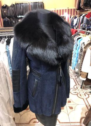 Розпродаж дублянка комір песець