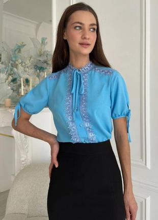 Жіноча сорочка з блузочної тканини 44-50 розміри