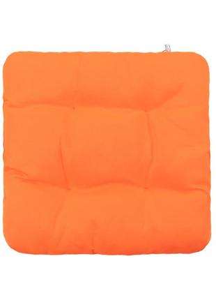 Подушка на стул кресло табурет садовое кресло 35х35х8 оранжевая