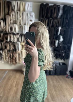 Парик накладка блонд песочный, трессы, накладные волосы