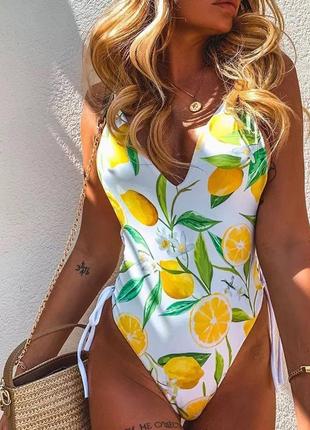 Стильний купальник з лимонами🍋🍋🍋