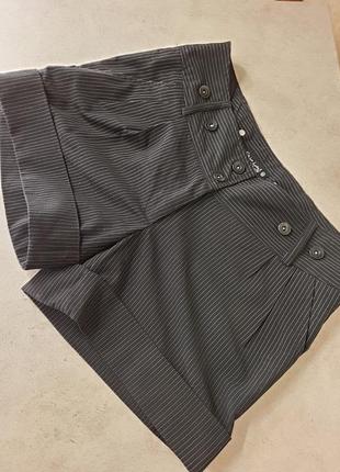 Класика шорти під піджак клстбмні чорні в смужку поосаті офтс чорний низ