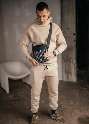 Барстека puma, мужская сумка через плечо, текстильная барсетка на три отделения, брендовая сумка4 фото