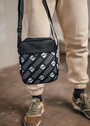 Барстека puma, мужская сумка через плечо, текстильная барсетка на три отделения, брендовая сумка3 фото
