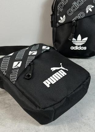 Барстека puma, мужская сумка через плечо, текстильная барсетка на два отделения, брендовая сумка3 фото