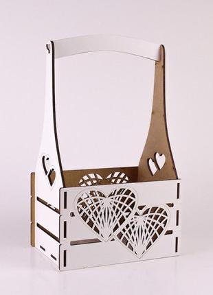 Корзина "два серця" середня