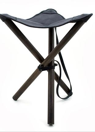 Стул раскладной 60 см кожа ретро черный 10050/1