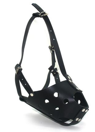 Намордник для собак кожа нс ротвейлер с черный