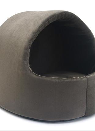 Будка для котов и собак мрия коричневая №2 425х375х375 мм