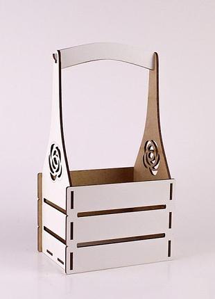 Корзина троянда ручка маленька