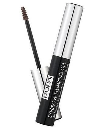 Гель для бровей pupa eyebrow plumping gel 002 brown, 4 мл1 фото