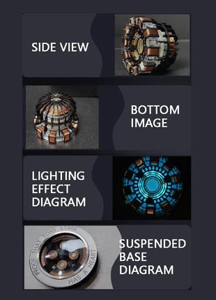 Левитирующая настольная декоративная лампа реактор железный человек iron man ("proof...