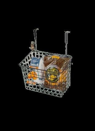 Корзина подвесная на дверь металл чёрная