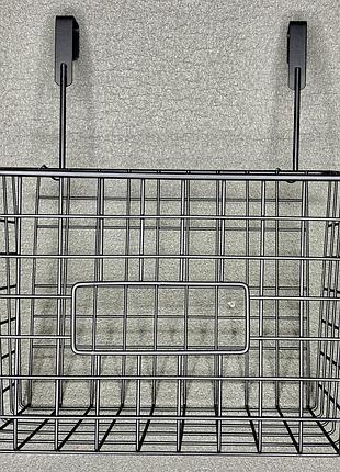 Корзина подвесная на дверь металл чёрная