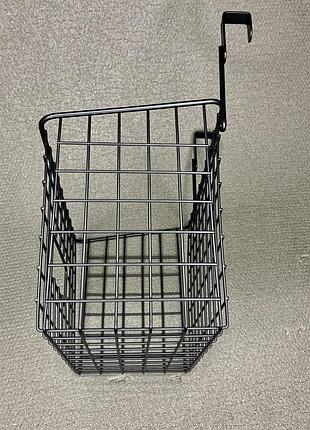 Корзина подвесная на дверь металл чёрная