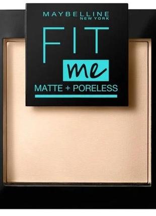 Матувальна компактна пудра для обличчя maybelline new york fit me! matte + poreless 220 natural beige, 9 г