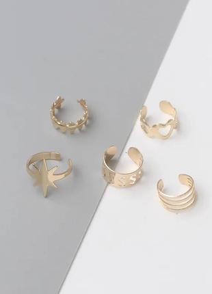 Серьги кафф клипса женские красивая бижутерия "cuff xf5" золотистые2 фото