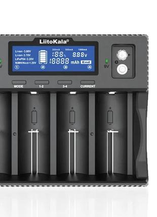 Зарядка 4 акумулятори 32700 18650 крона liitokala lii-d4xl