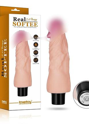 Фаллоимитатор с вибрацией real softee 7" long 2