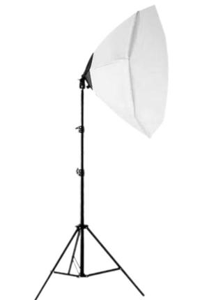 Студийный софтбокс октобокс prolight 70х70см с патроном е27 + стойка 2 м.