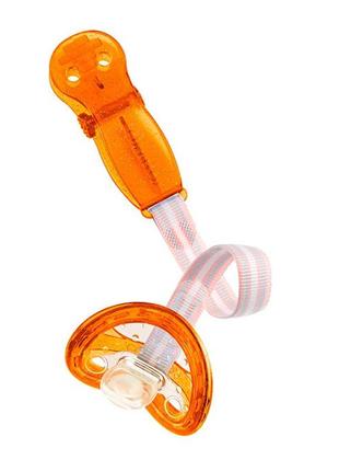 Тримач для соски curaprox babyholder orange, оранжевого кольору2 фото