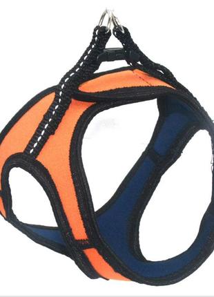 Шлея для животных фитнес №2 неопреновая оранжевая