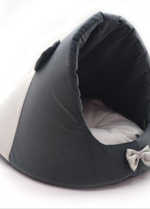 Будка для котов и собак мистик-мышка №2 38х50х36 см серая