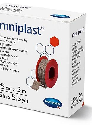 Пластир фіксуючий omniplast 1,25 см х 5 м текстильний
