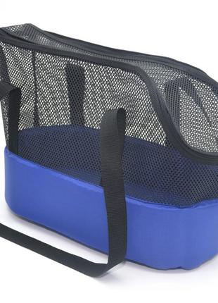 Сумка переноска для тварин zoo-hunt літо синя №0 22,5х32,5х28 см