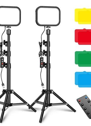 Світлодіодний портативний комплект для відеознімання apexel apl-fl19 з кольоровими фільтрами