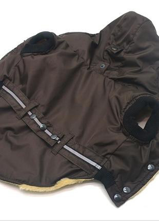 Жилет для собак барт с капюшоном коричневый 2xs/xs