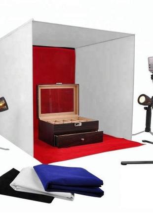 Набор для предметной съемки 40x40x40см лайтбокс фотокуб visico pt-03 table top