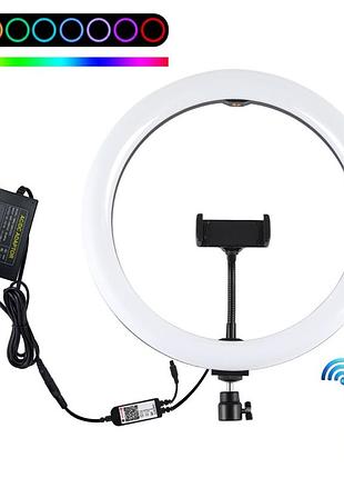 Кільцева лампа з пультом rgb 30см puluz pu411eu