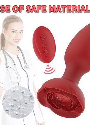 Анальная пробка red rose plug 3