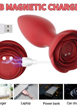 Анальная пробка red rose plug 5