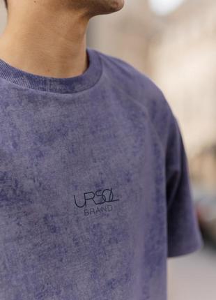 Базова фіолетова футболка оверсайз унісекс5 фото