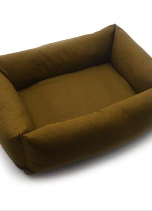 Лежак для собак и кошек экко прямоугольный коричневый №3 60х85х23 см