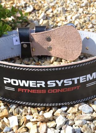 Пояс для важкої атлетики power system ps-3100 power шкіряний black s5 фото