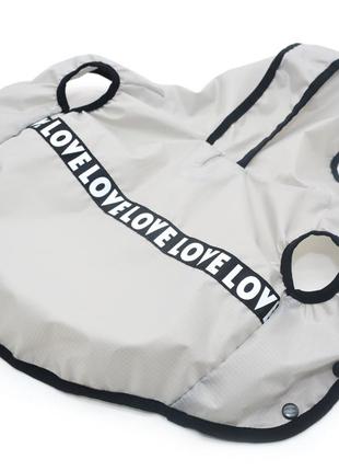 Жилет плащ для собак крапля серый 2xs/xs