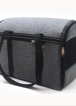 Сумка туннель матрас для собак и кошек меланж серая №1 220х420х310 мм