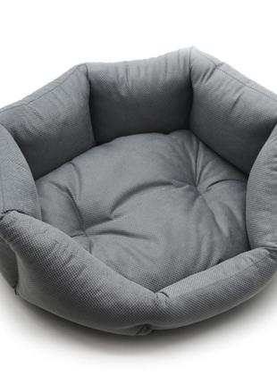 Лежак для собак и кошек бобби серый №2 45х60х19 см