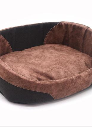 Лежак для котов и собак фокс коричневый №3 425х560х135 мм