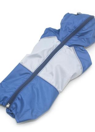 Дождевик для собак c капюшоном синий 7