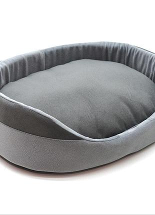 Лежак для котів і собак елегант сірий №2 375х495х130 мм