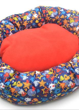 Лежак для собак и котов лежебока синий №3 54х68х14 см