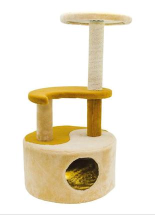 Будиночок кігтеточка драпак для кішки інь-янь 75х44х44 см сезаль